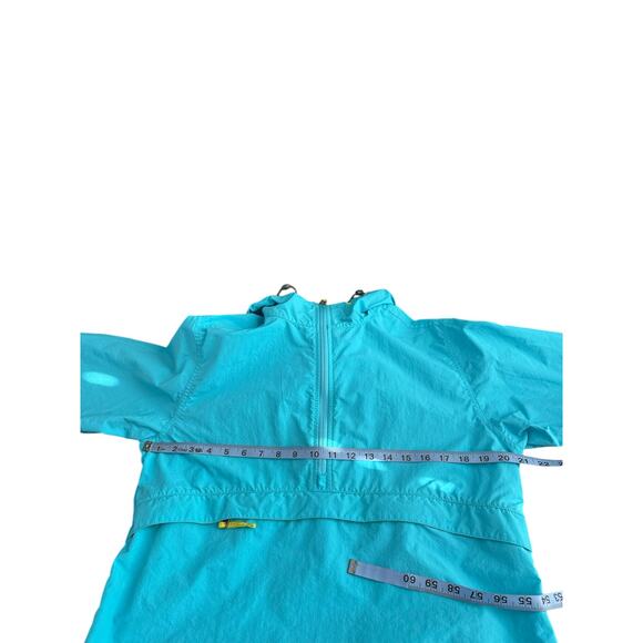 L.L. Bean Women's Blue Yellow Anorak Quarter Zip Nylon Windbreaker Jacket Size M - Picture 11 of 13